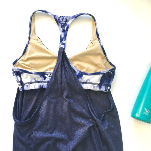 lululemon athletica Tops - Lululemon Practice Freely Tank in Inkblot Indigo